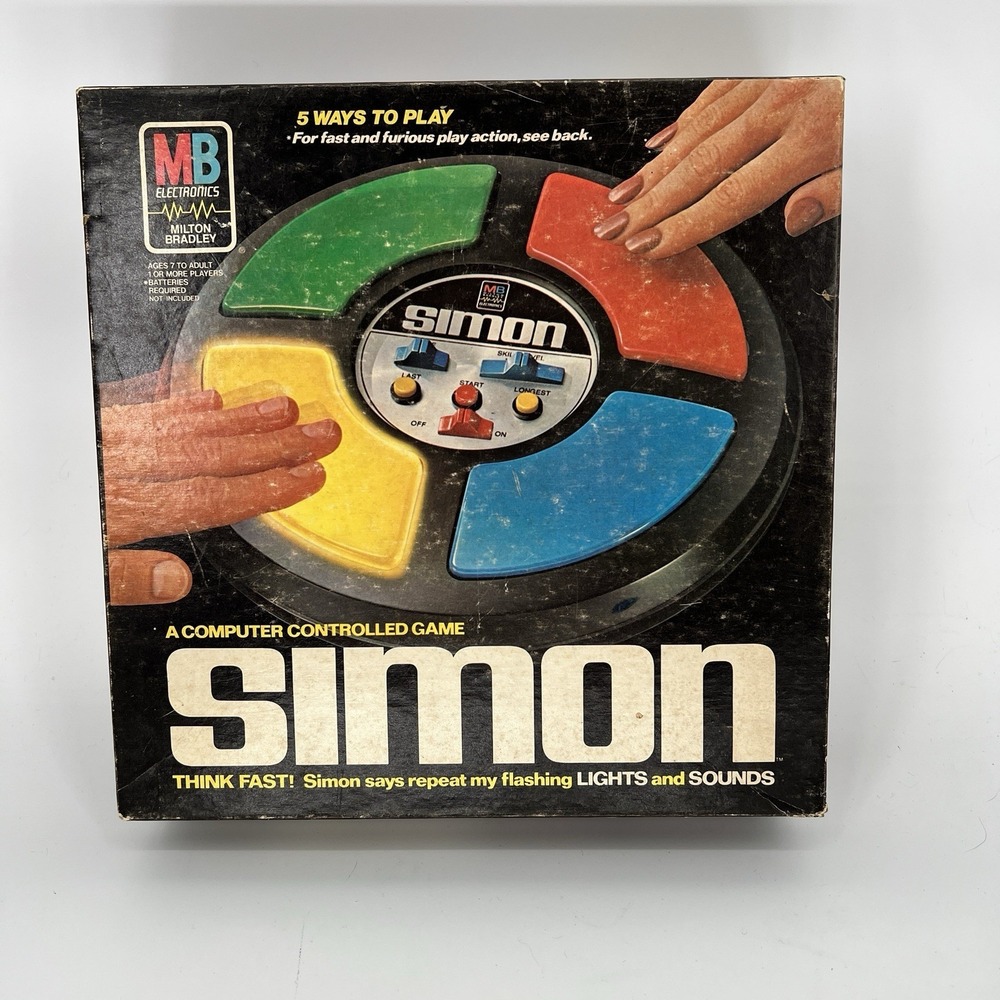 Vintage SIMON Electronic Game USA 1978 Milton Bradley Original Box